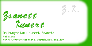 zsanett kunert business card